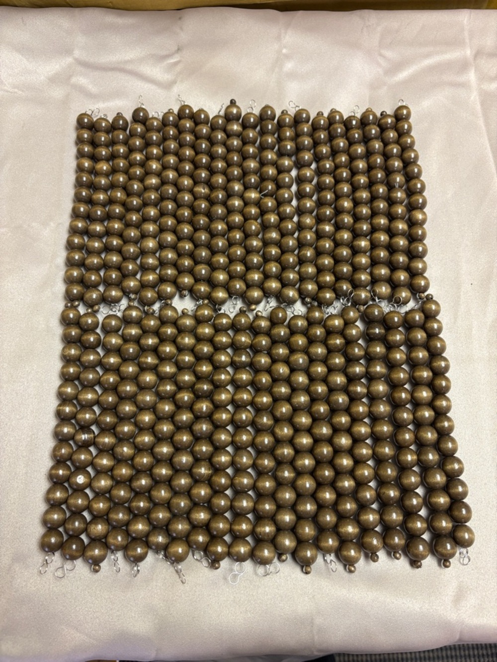 Natural Dark Wooden Bead Strands – Bundle of 40